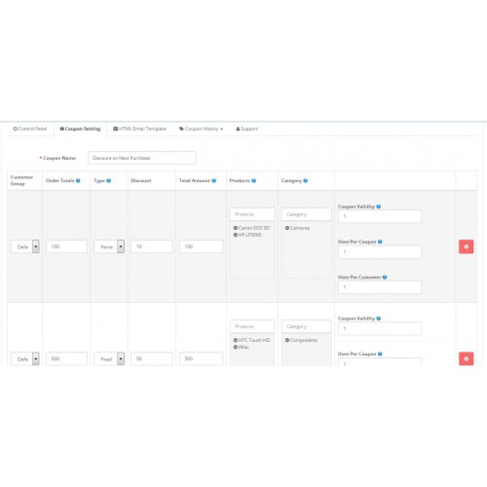 OpenCart Get Discount Coupon on Next PurchaseDiscount Module
