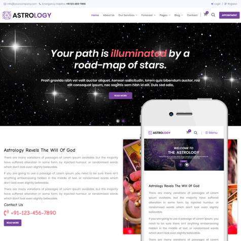 Astrology Bootstrap Template