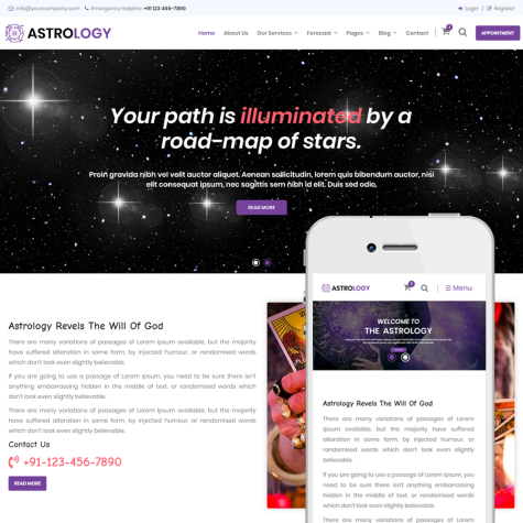 Astrology Bootstrap Template..