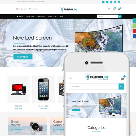 Electronic Theme -  OpenCart 3 Multi-Purpose Theme