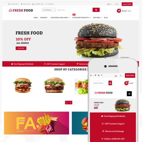 Food Shop - OpenCart 3 Multi-Purpose Theme..