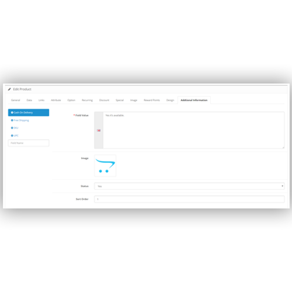 OpenCart Product Additional fields Opencart Extensions