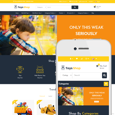 Toys Shop - Baby Store OpenCart3 Multipurpose Theme